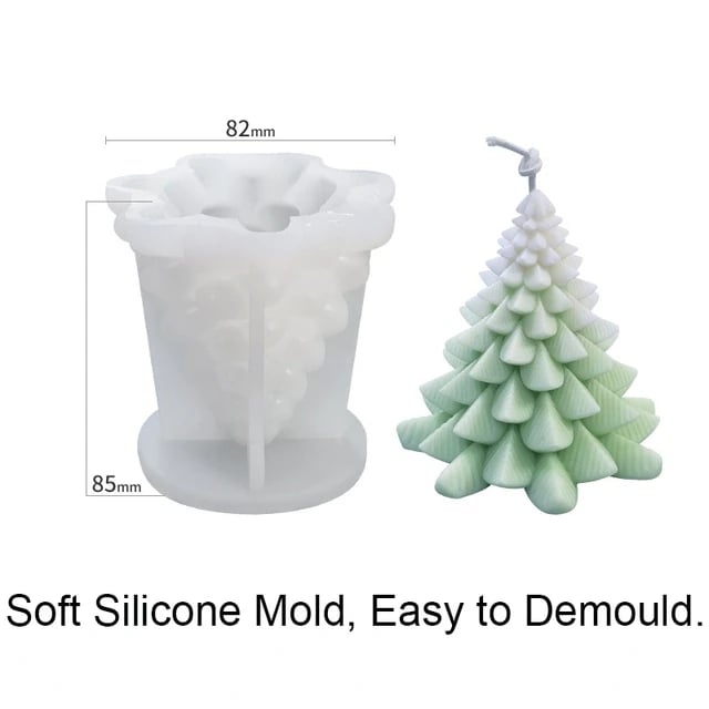 3D Christmas Silicone Candle Mold