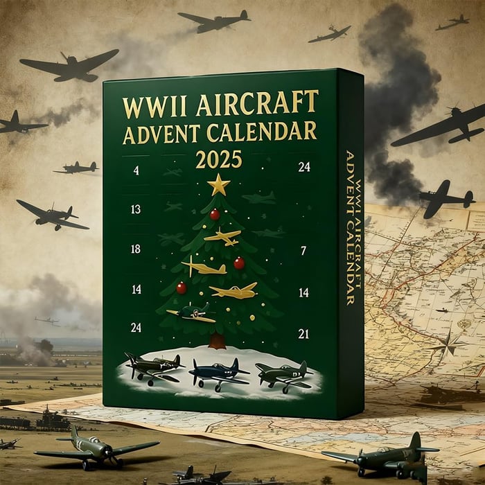 ✈️3D WWII Aircraft Advent Calendar — 24 Mini Warbirds to Unbox (2025 Edition)