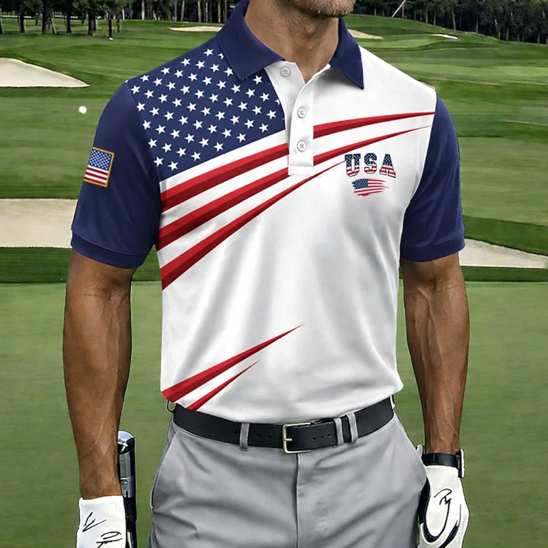 Flash Sale – Up to 50% Off--US 250th Anniversary Print Men's Polo Shirt