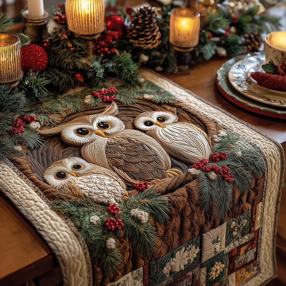 Owl Eve Quilted Table Runner NCU0TH3411