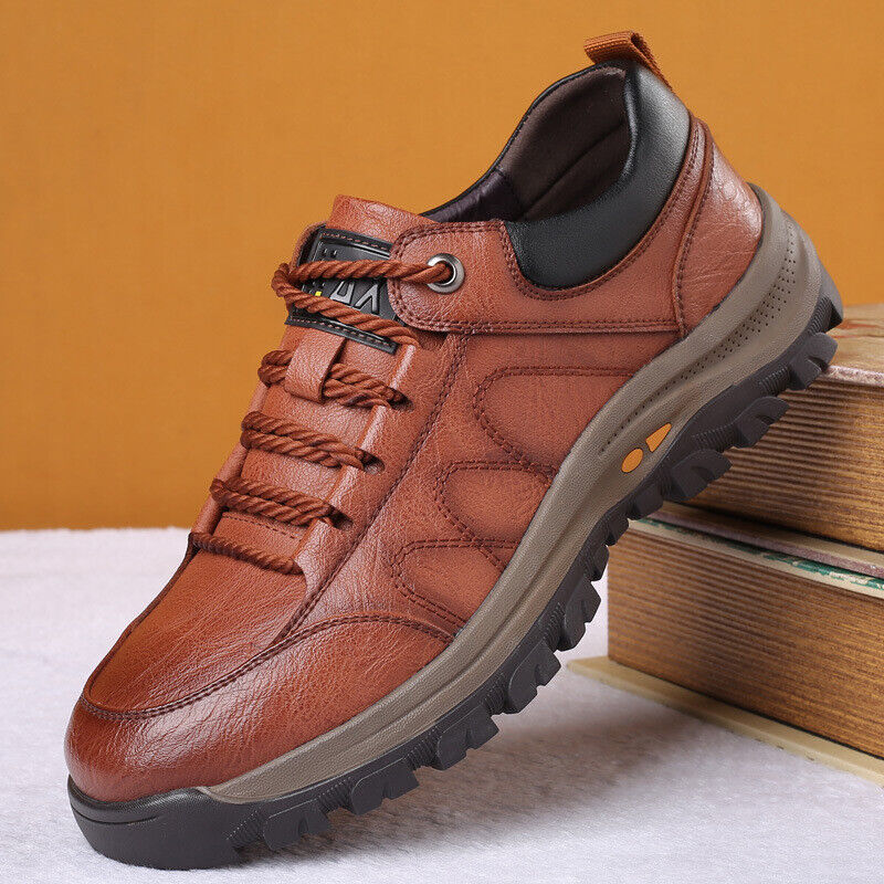 🔥70% OFF🔥 Men's Comfy Arch Support Waterproof Lightweight Handmade Orthopedic Genuine Leather Shoes