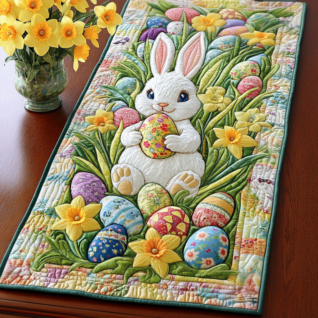 Easter Floral Quilted Table Runner NCU0NT3313