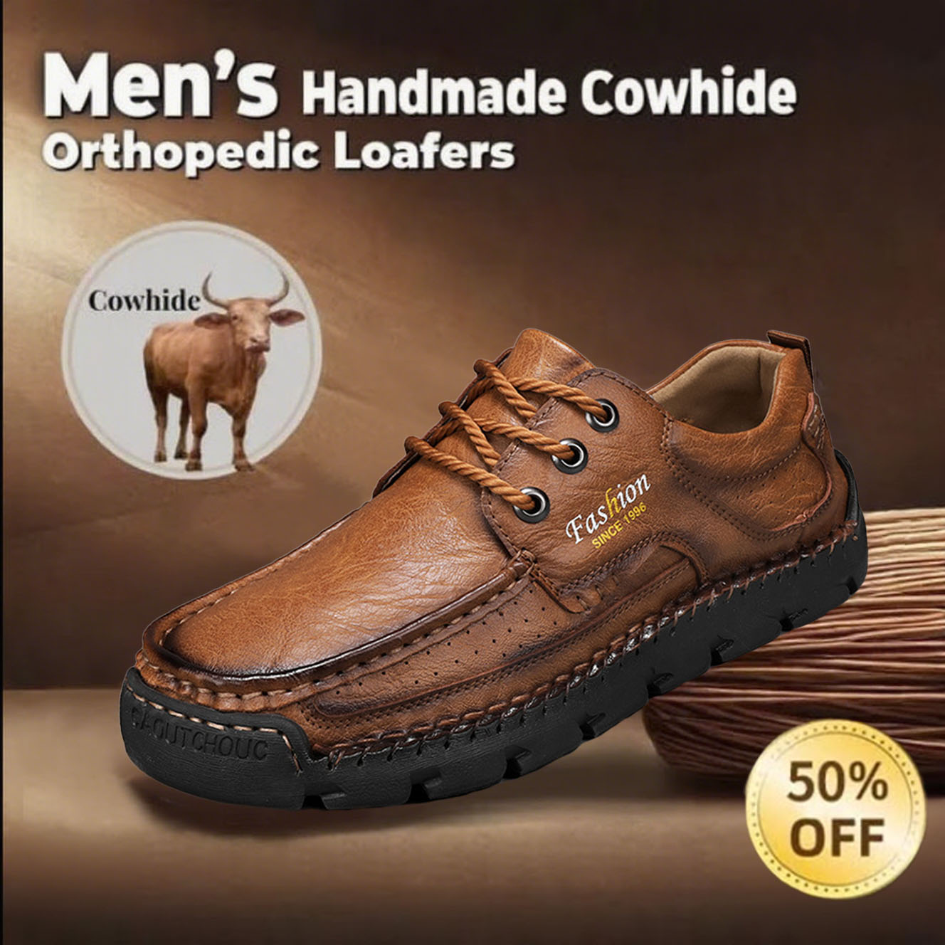 ⏱️ This Week 60% off -Newest Men's Orthopedic Leather Loafers