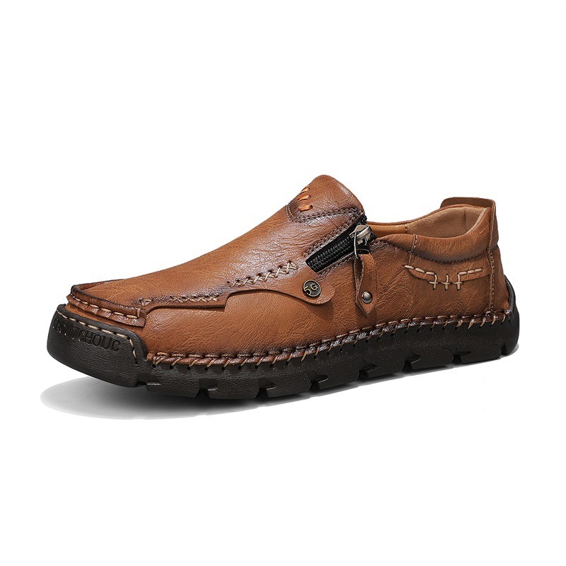 ⏰Promotion - 70% OFF🔥 Men Casual Leather Loafer Summer Flat Soft Light Shoes