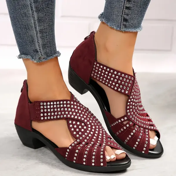 🔥Last Day Promotion 70% OFF🔥Thesungift™ Orthopedic Low Heel Cut-Out Sandals