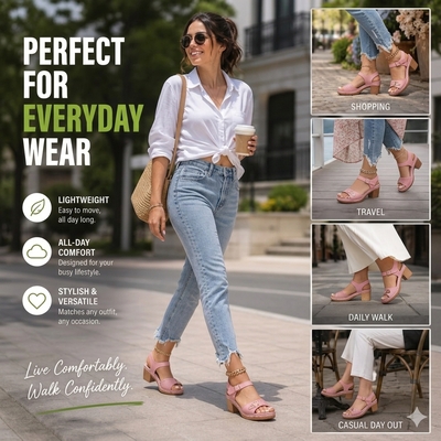 Block Heel Sandals - Effortless height. All-day comfort.