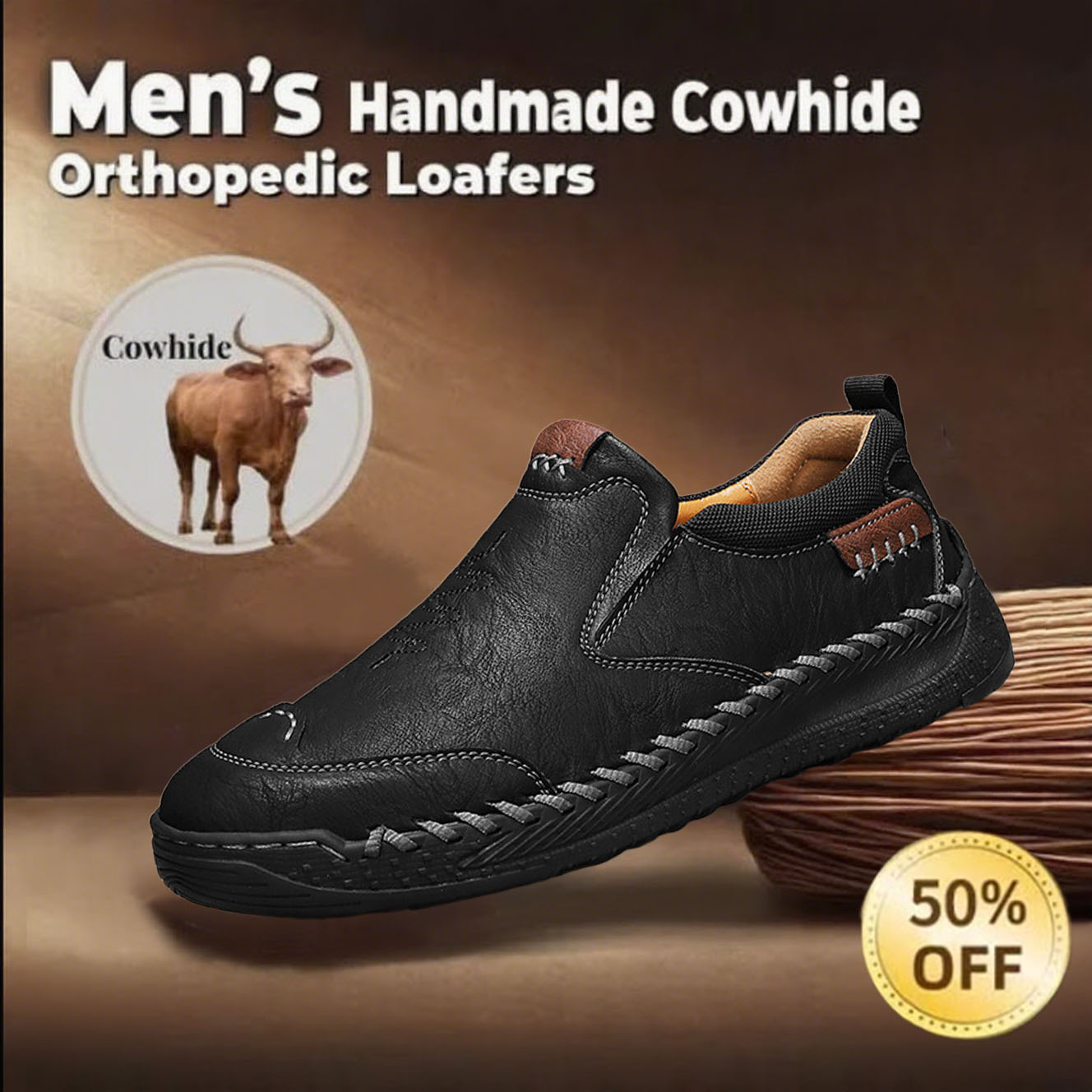 🔥LAST DAY 70% OFF🔥Men's Arch Support & Breathable and Light & Non-Slip Shoes - Proven Plantar Fasciitis, Foot and Heel Pain Relief