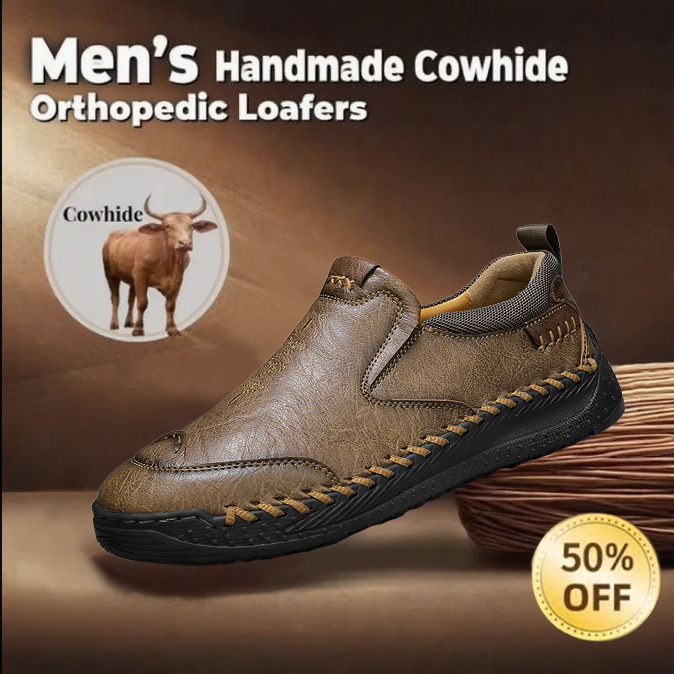🔥LAST DAY 70% OFF🔥Men's Arch Support & Breathable and Light & Non-Slip Shoes - Proven Plantar Fasciitis, Foot and Heel Pain Relief