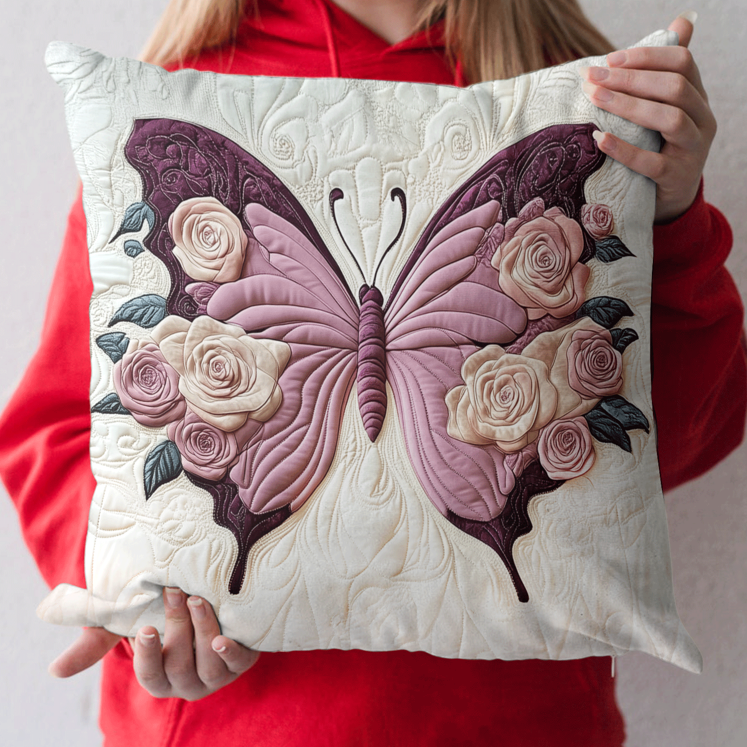 Golden Flutter Quilted Pillow Case NCU0VH2444