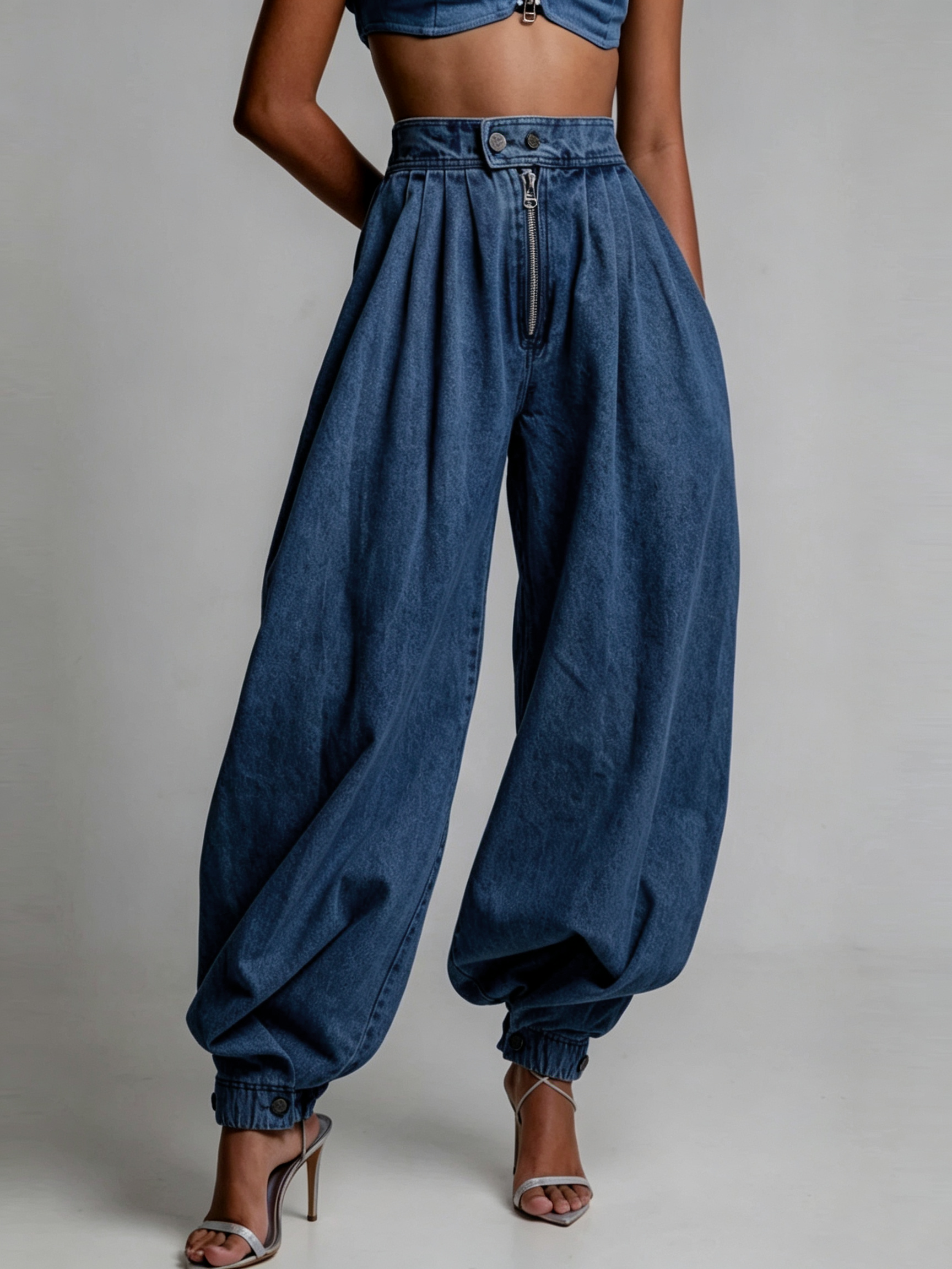 New summer women's high-waisted casual retro jeans