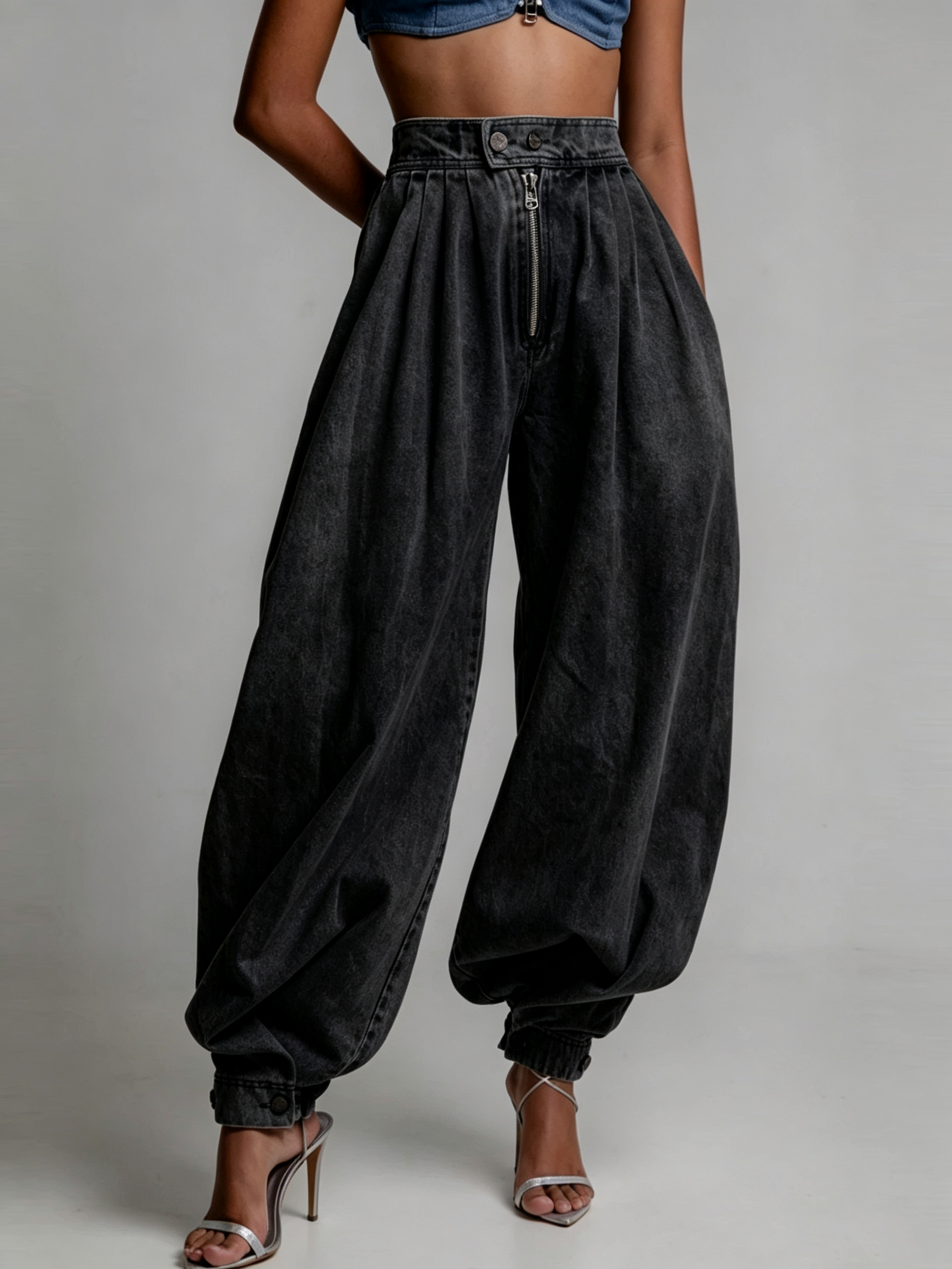 New summer women's high-waisted casual retro jeans