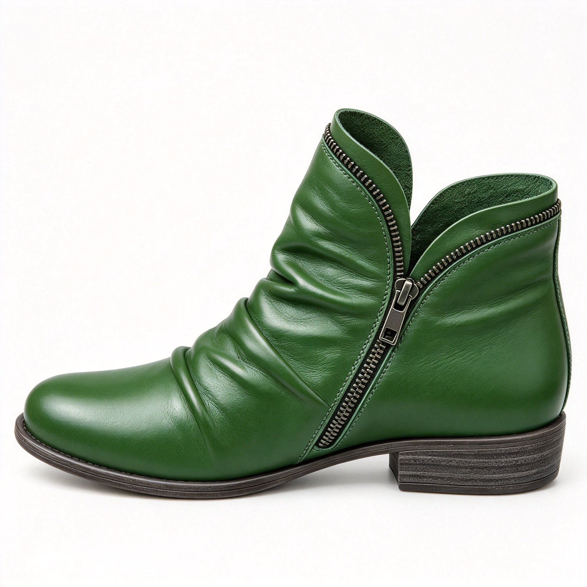 🔥Last Day 50% OFF - Women's Side Zipper Orthopaedic Leather Ankle Boots | Joint-Relief