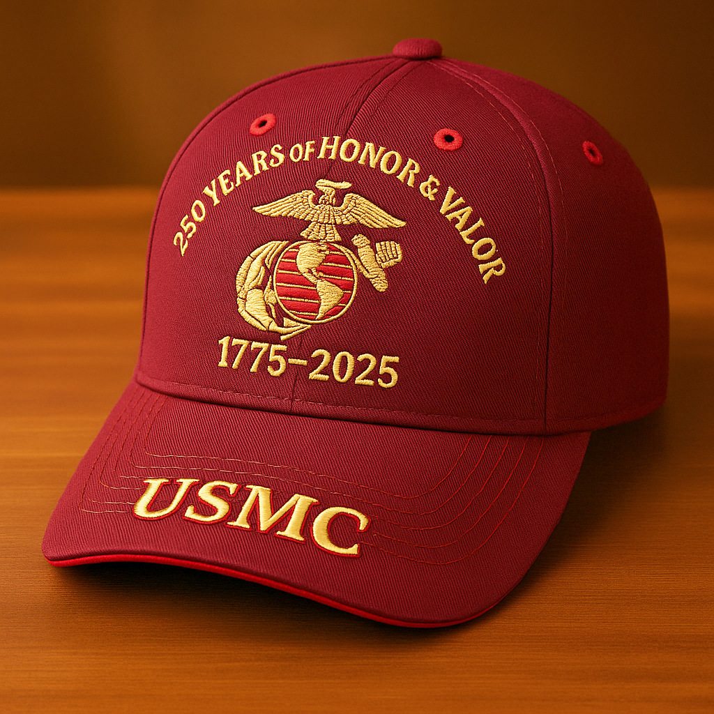 🔥 Father’s Day Sale - ❤ U.S. Marine Corps 250th Anniversary Commemorative Embroidered Cap 🇺🇸