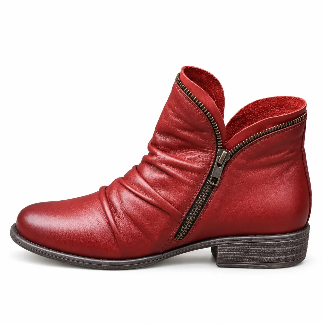 🔥Last Day 50% OFF - Women's Side Zipper Orthopaedic Leather Ankle Boots | Joint-Relief