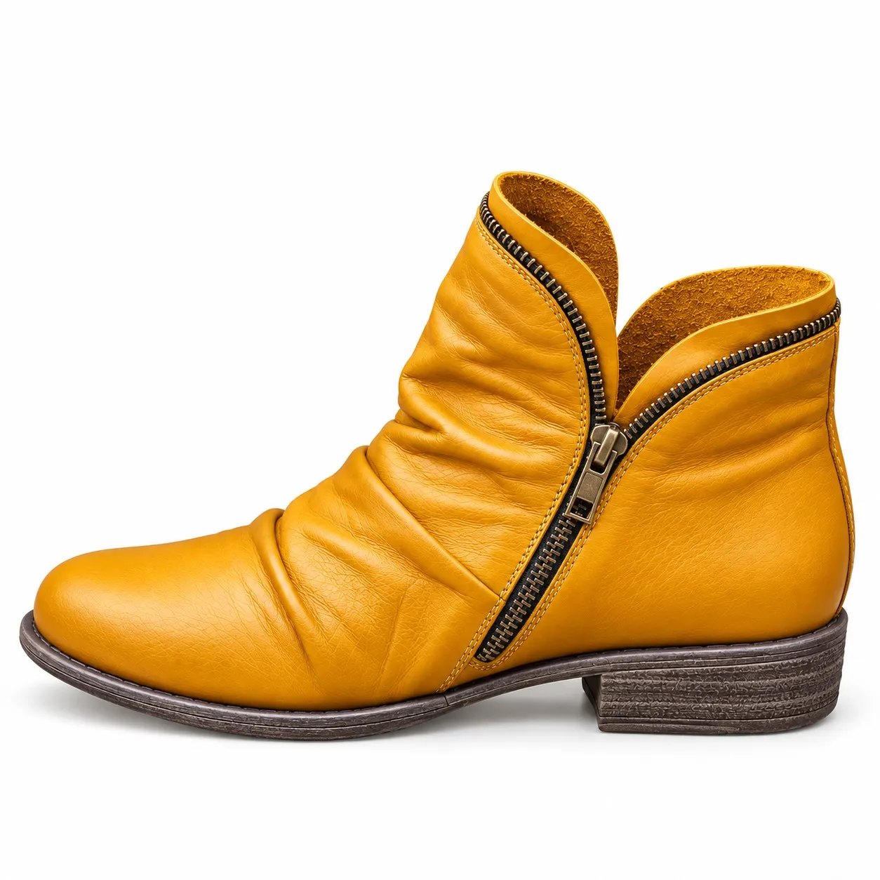🔥Last Day 50% OFF - Women's Side Zipper Orthopaedic Leather Ankle Boots | Joint-Relief