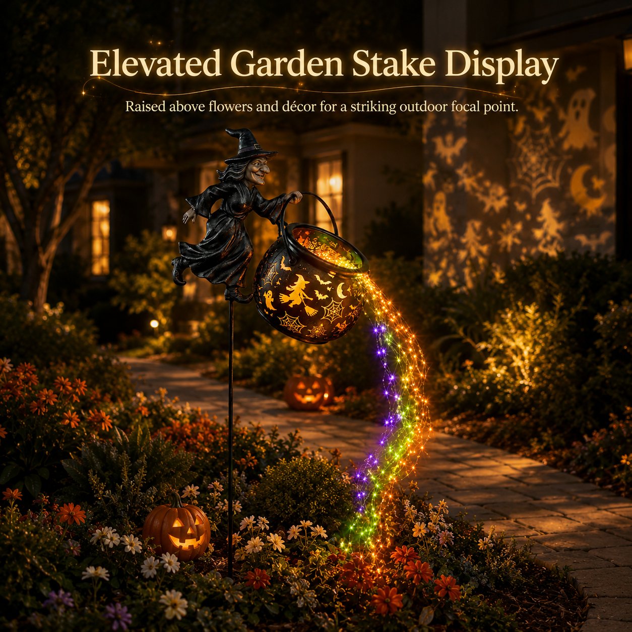 🔥Last Day 60% OFF 🧙‍♀️Halloween Witch Cauldron Garden Light