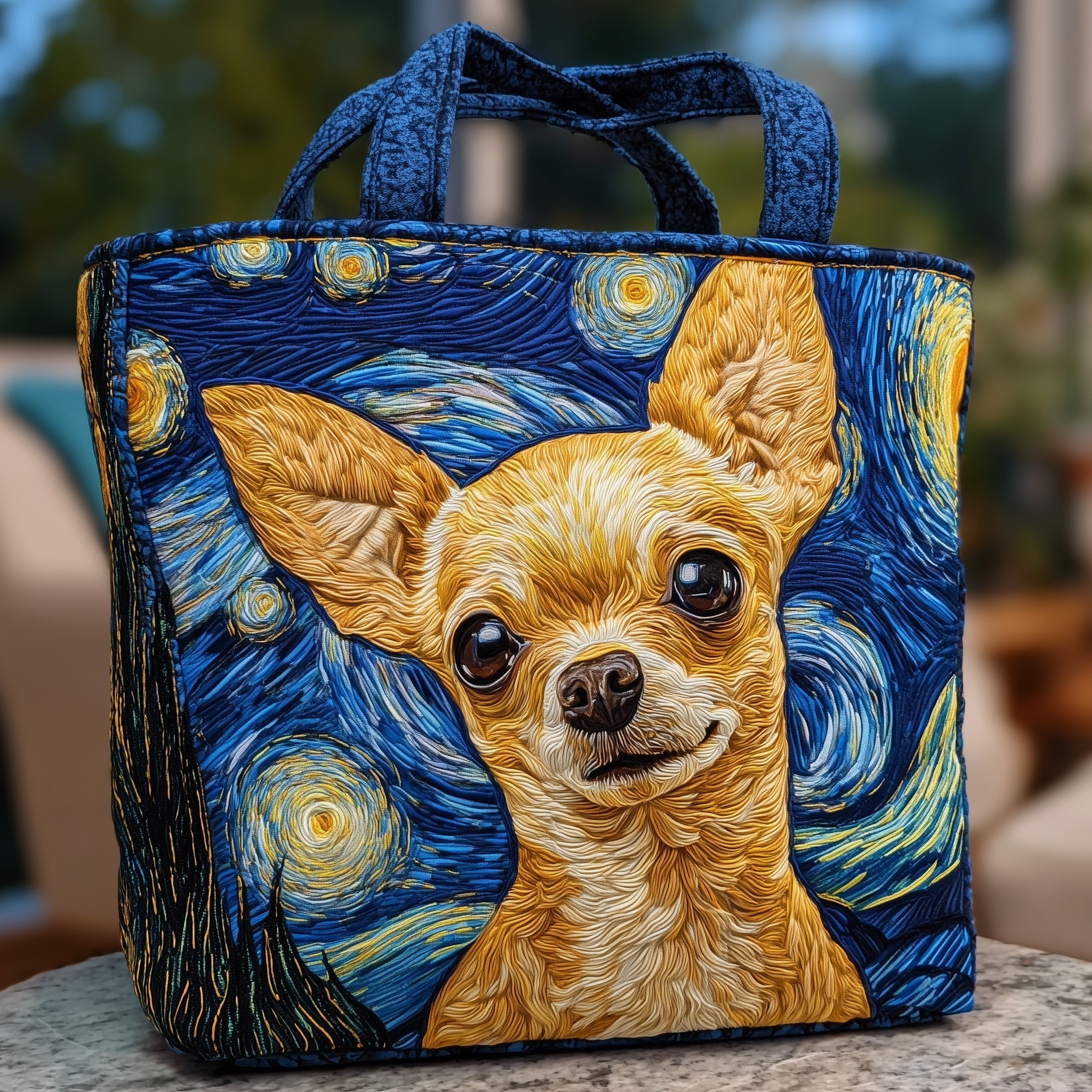 Dreamy Chihuahua Quilted Tote Bag GFTONT2658