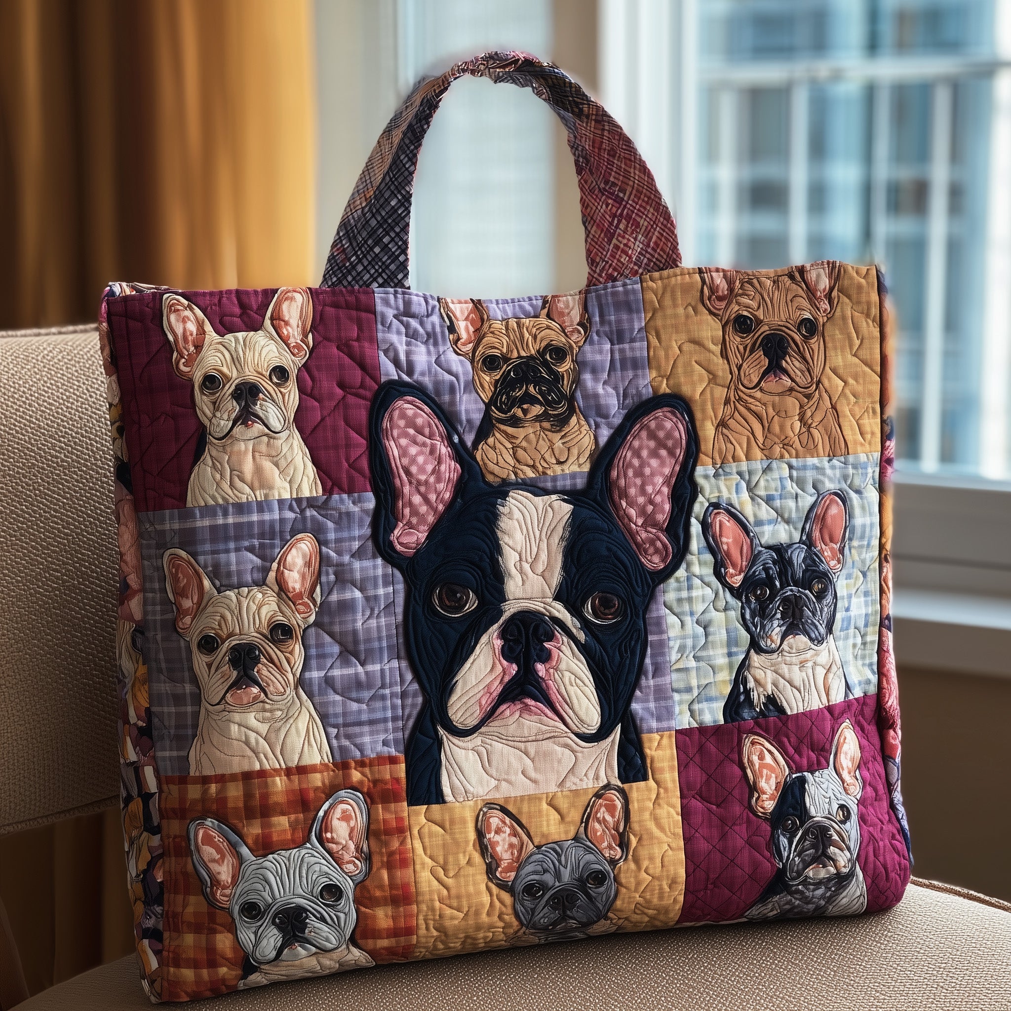 French Bulldog Quilted Tote Bag GFTOTL4414