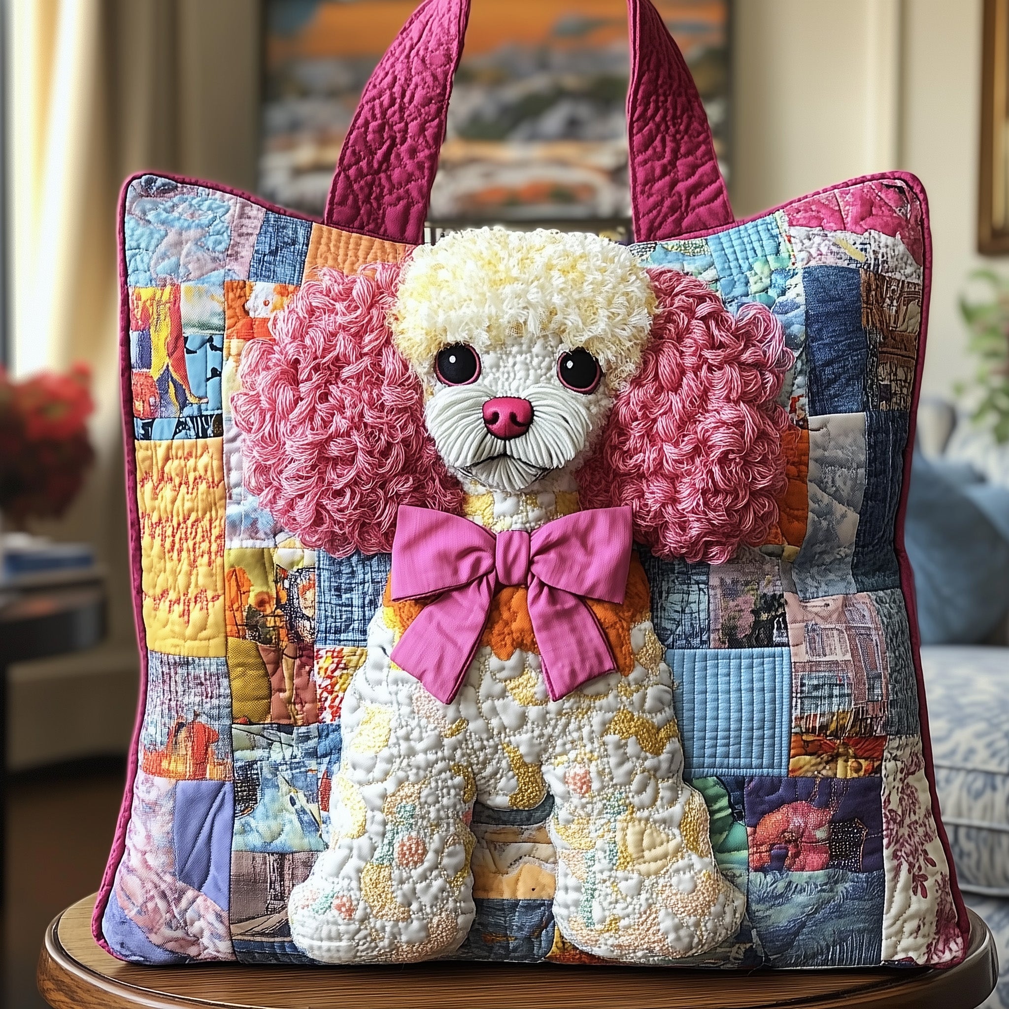 Poodle Quilted Tote Bag GFTOTP8758