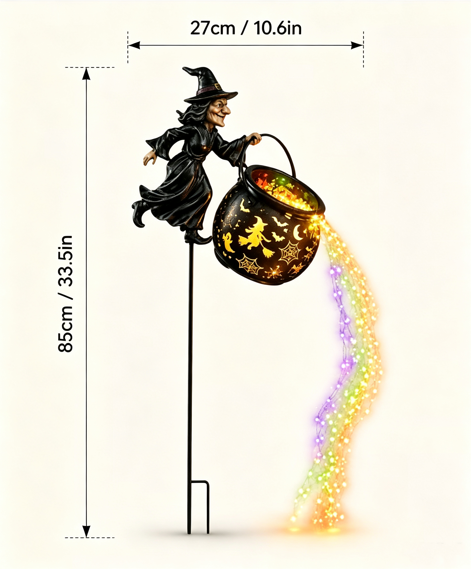 🔥Last Day 60% OFF 🧙‍♀️Halloween Witch Cauldron Garden Light