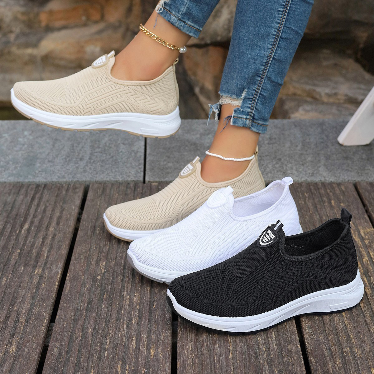 🔥Last day of sale, 70% OFF🔥 - 2026 New Women's Comfortable and Breathable Knitted Sneakers