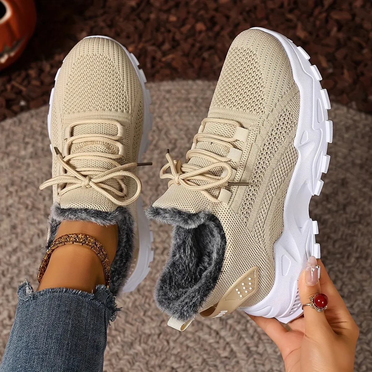 🔥 Women'S Winter Warm Fleece-Lined Orthopaedic Sneakers