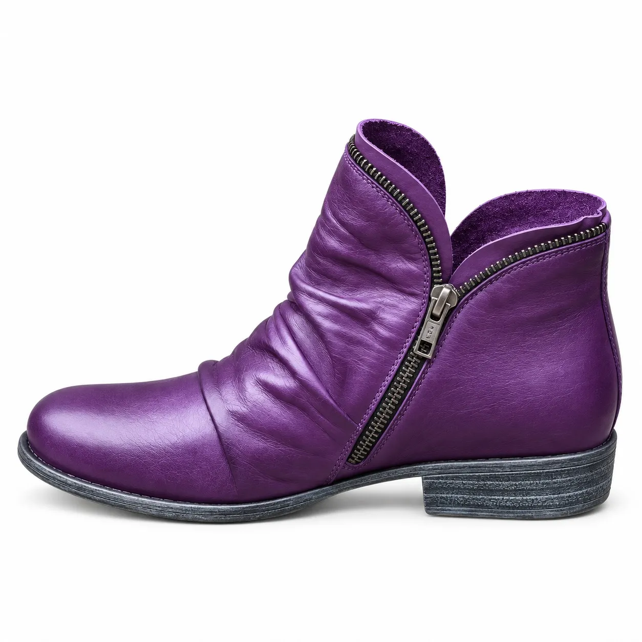 🔥Last Day 50% OFF - Women's Side Zipper Orthopaedic Leather Ankle Boots | Joint-Relief