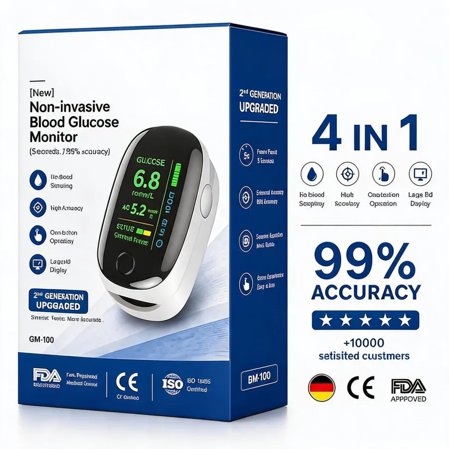 2026 Non-Invasive 5-Second Real-Time Metabolic Tracking Device – 99% Accuracy