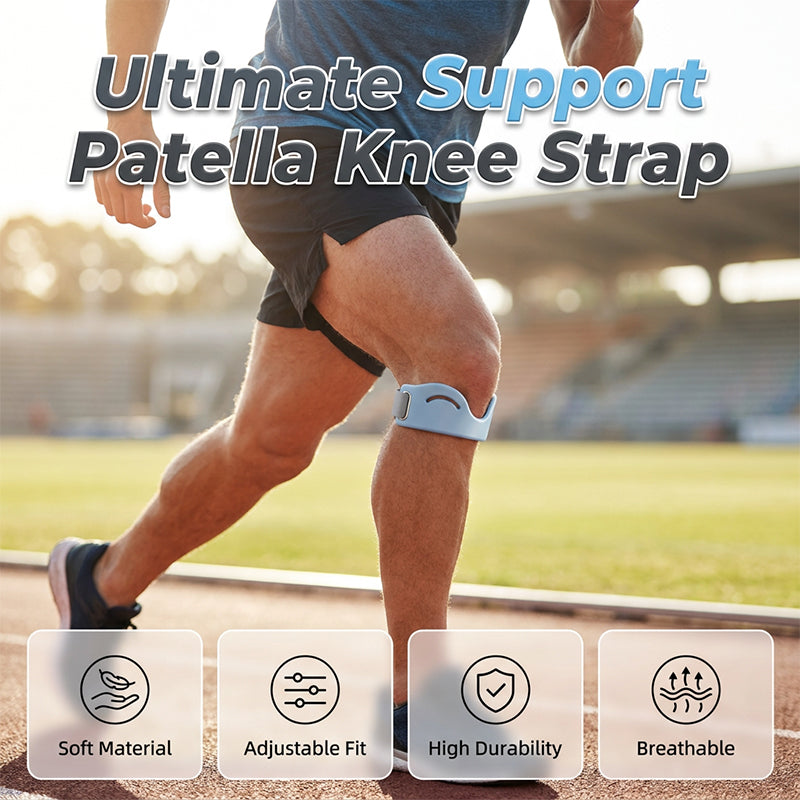 🔥Limited Time Promotion 40% OFF🔥Silicone Knee Patella Strap-Shock-Absorbing & Breathable Support