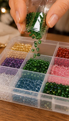 🎄✨ DIY Beaded Christmas Tree Kit – 🎅Create Your Own Sparkling Holiday Decoration