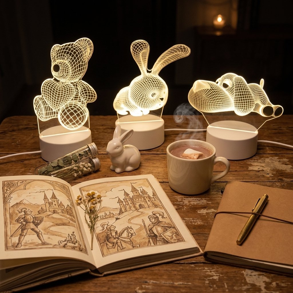 ✨ 3D Illusion Night Light — Creative LED Mood Lamp with Multi-Color Lighting