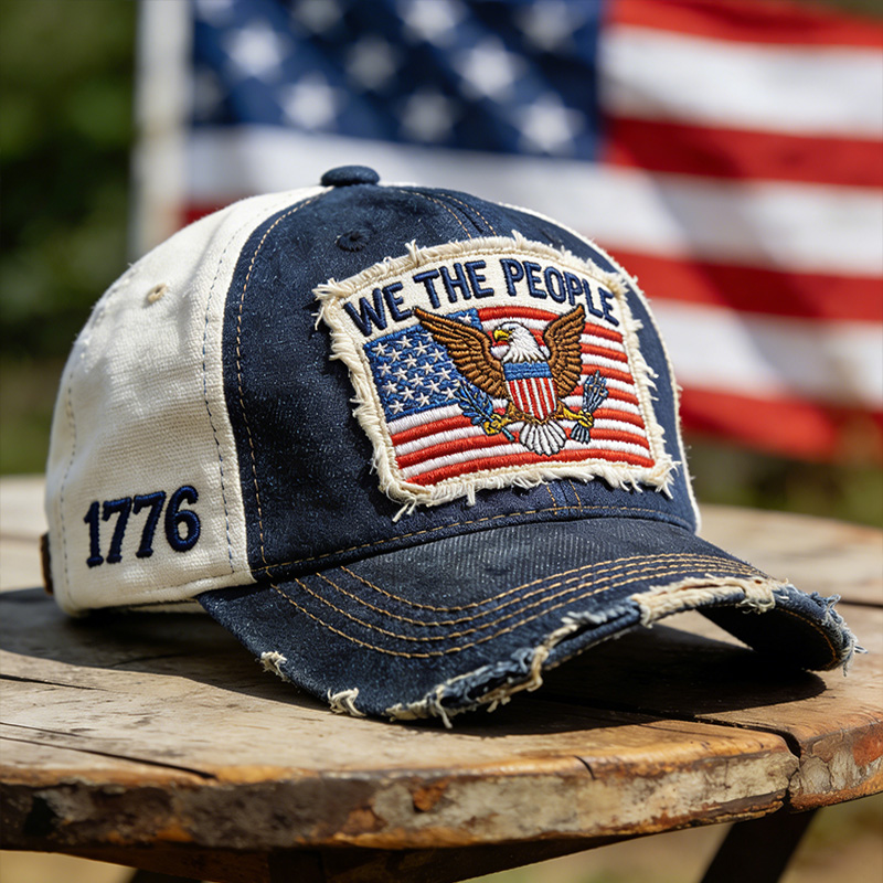 We The People 1776 Vintage Patriotic Cap