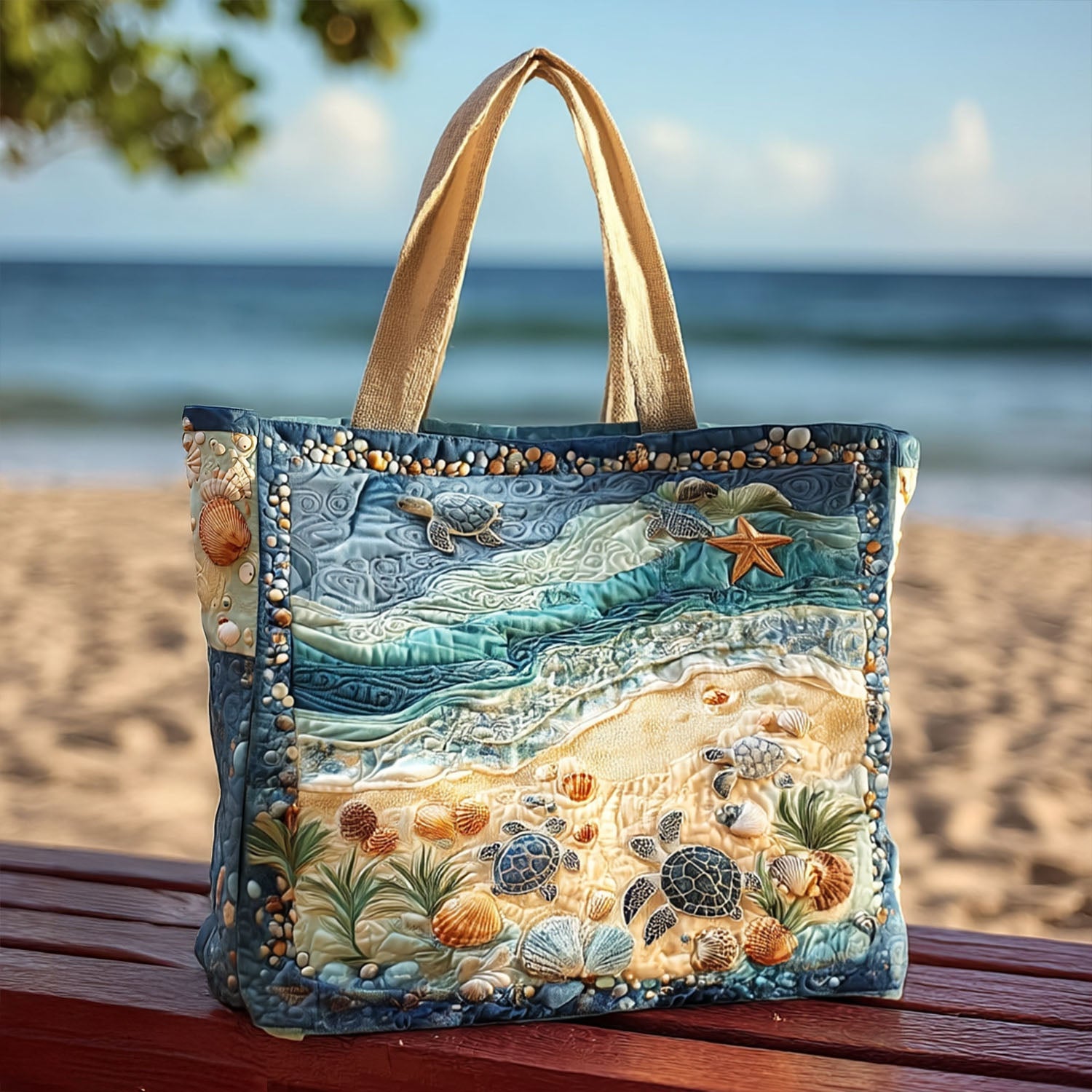 Flip-Flop Floater Quilted Tote Bag NCU0PT8314