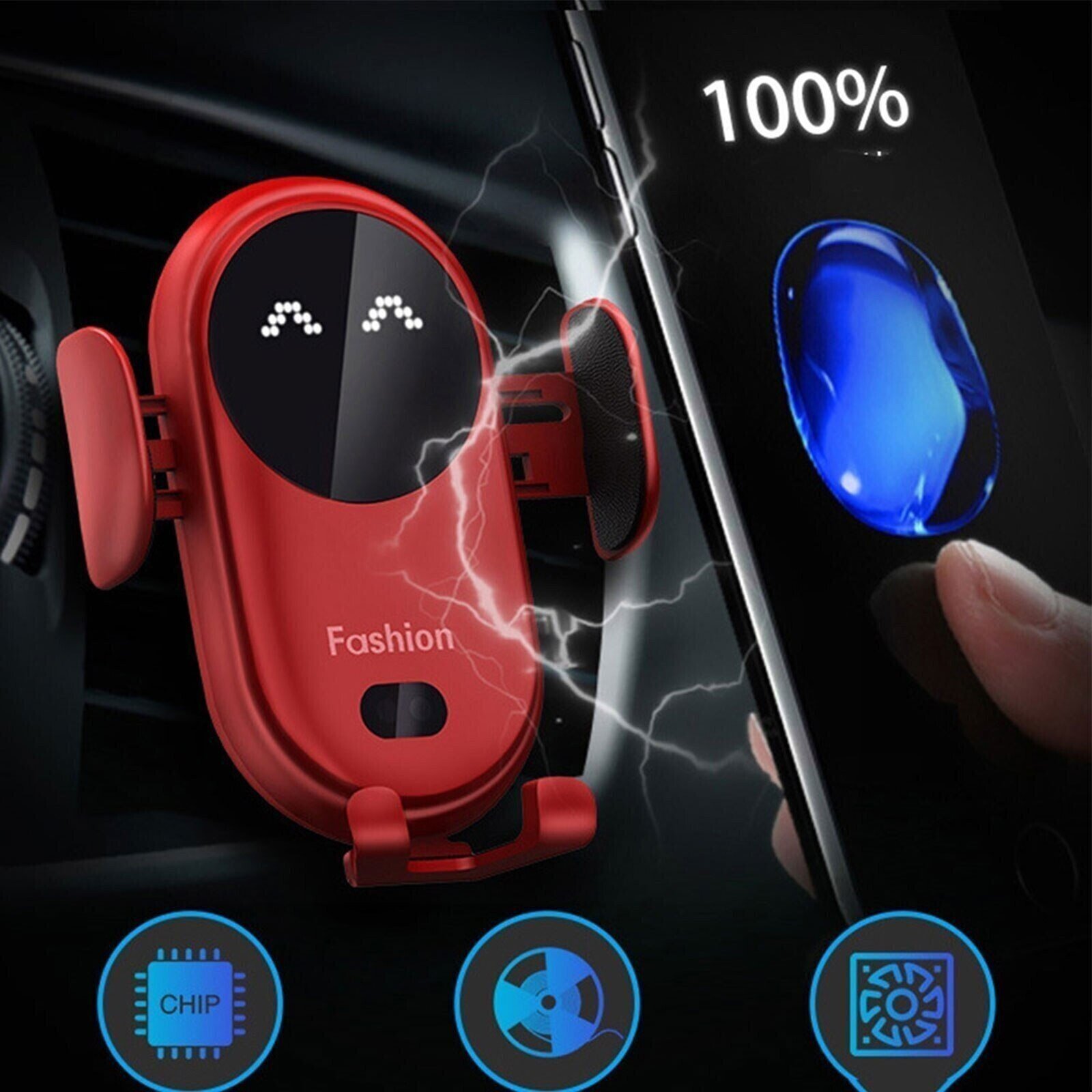 (🎄 NOW-40% OFF) Smart Car Wireless Charger Phone Holder-BUY 2 FREE SHIPPING