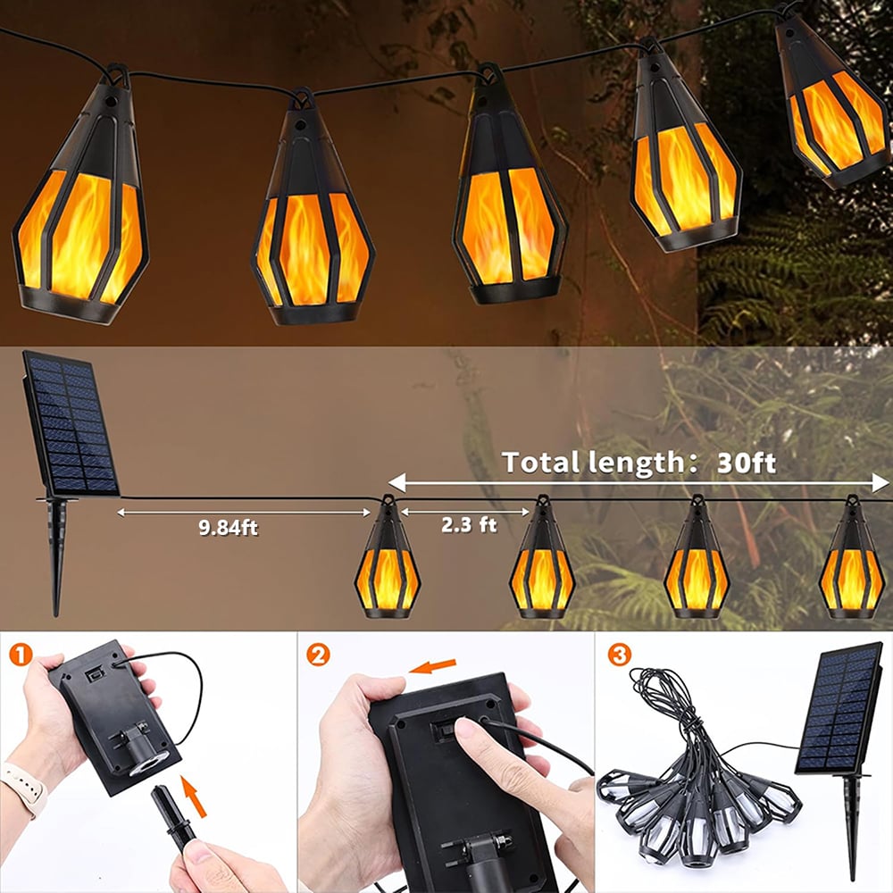 ✨ Solar Flame String Lights
