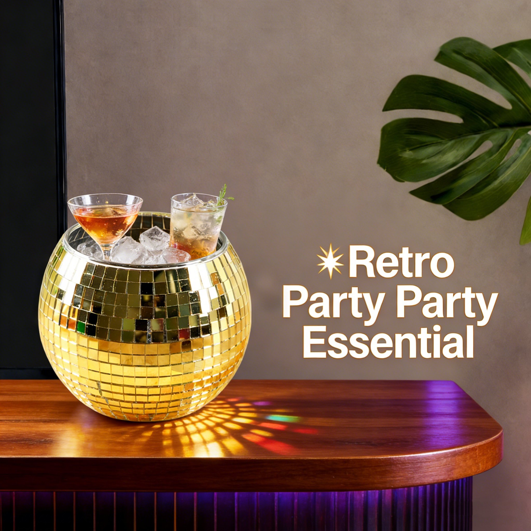 ✨️Disco Ball Ice Bucket – Large Retro Party Essential