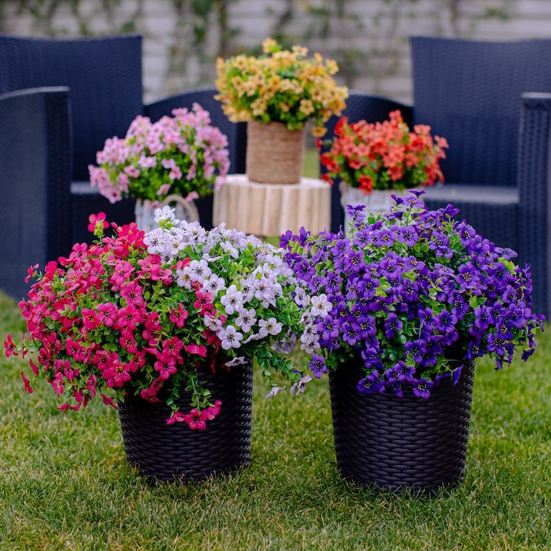 Upgraded High-grade  Material 🌱 Rainproof Lifelike Artificial Flowers With UV-Shield Coating
