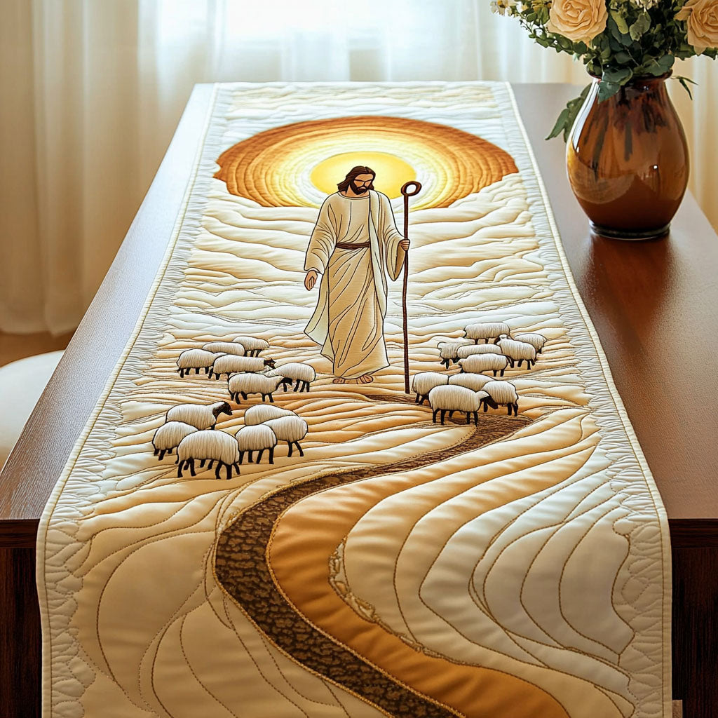 Faithful Journey Quilted Table Runner NCU0NT4406