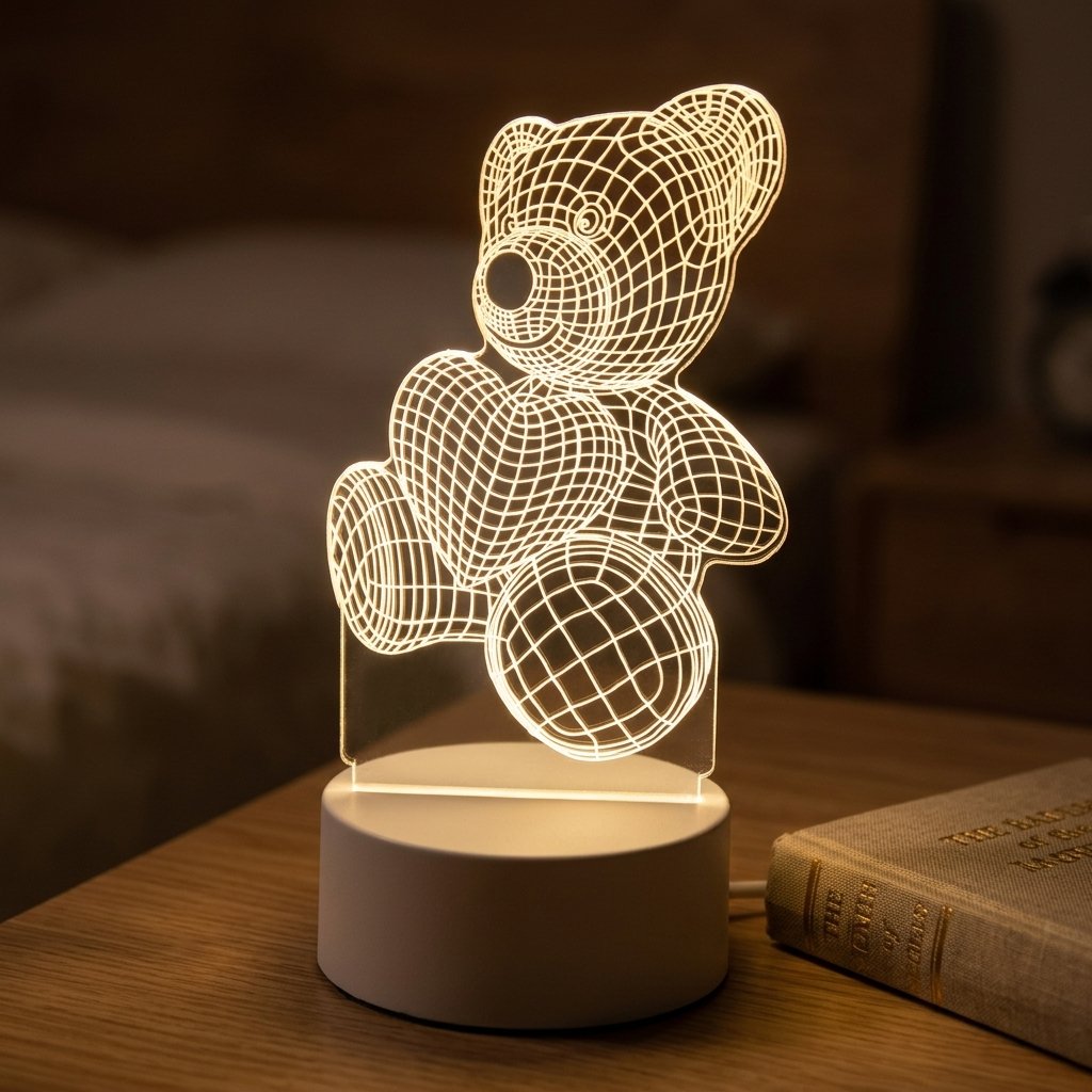 ✨ 3D Illusion Night Light — Creative LED Mood Lamp with Multi-Color Lighting