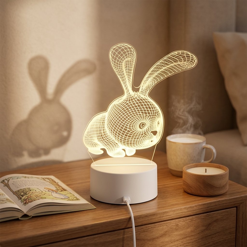 ✨ 3D Illusion Night Light — Creative LED Mood Lamp with Multi-Color Lighting