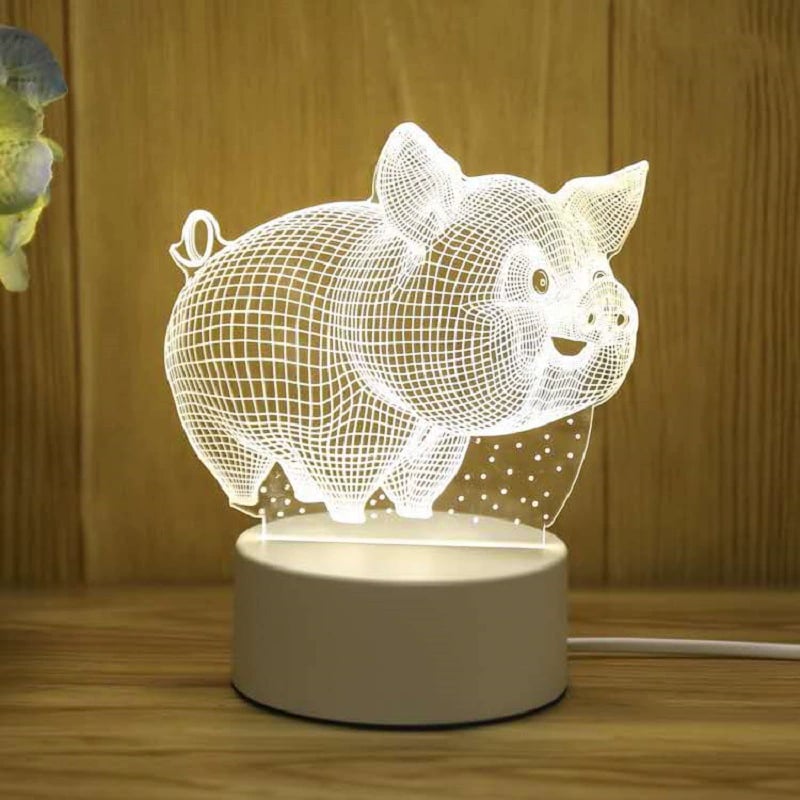 ✨ 3D Illusion Night Light — Creative LED Mood Lamp with Multi-Color Lighting