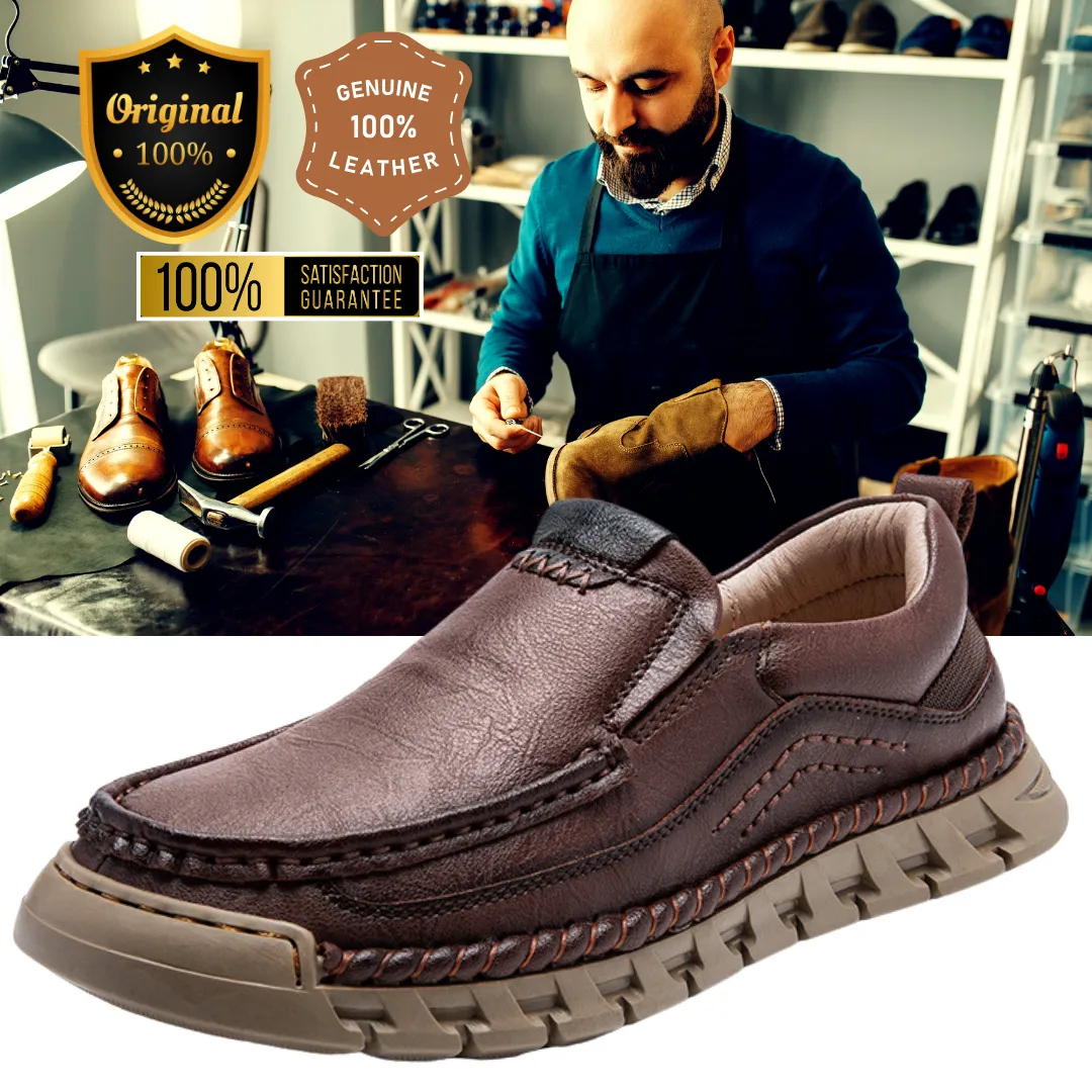 2025 SPRING MEN'S ORTHOPEDIC COMFORTABLE GENUINE LEATHER SLIP ON WALKING SHOES