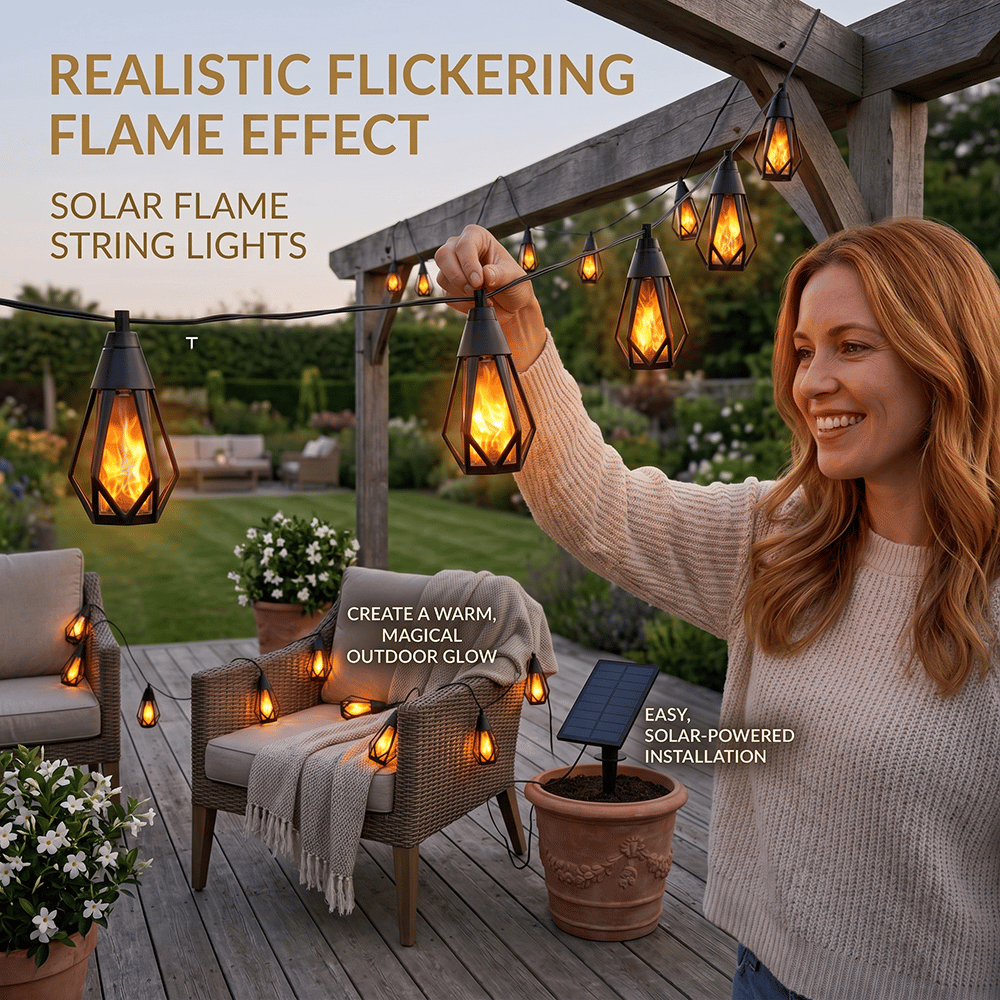 ✨ Solar Flame String Lights