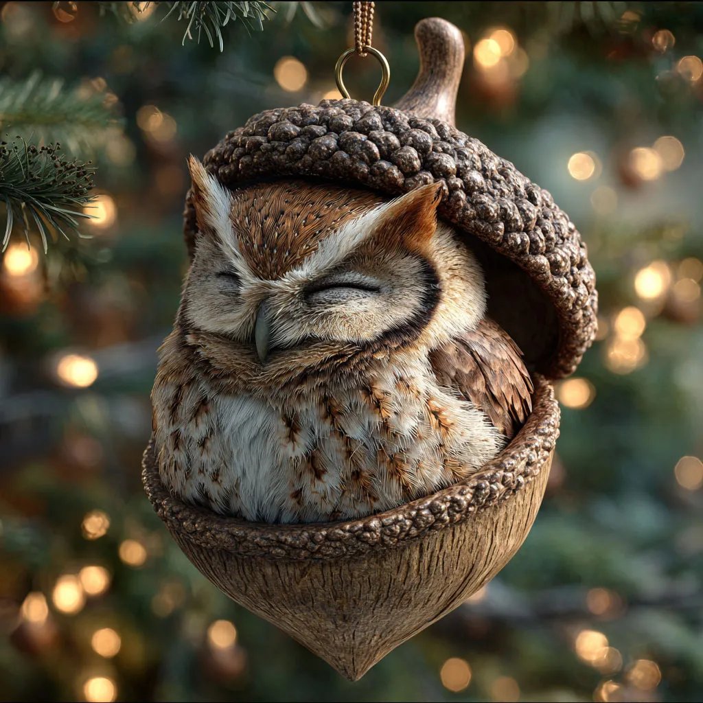 🎁❤Forest Animal Acorn Ornaments – Cozy Forest Christmas Ornaments