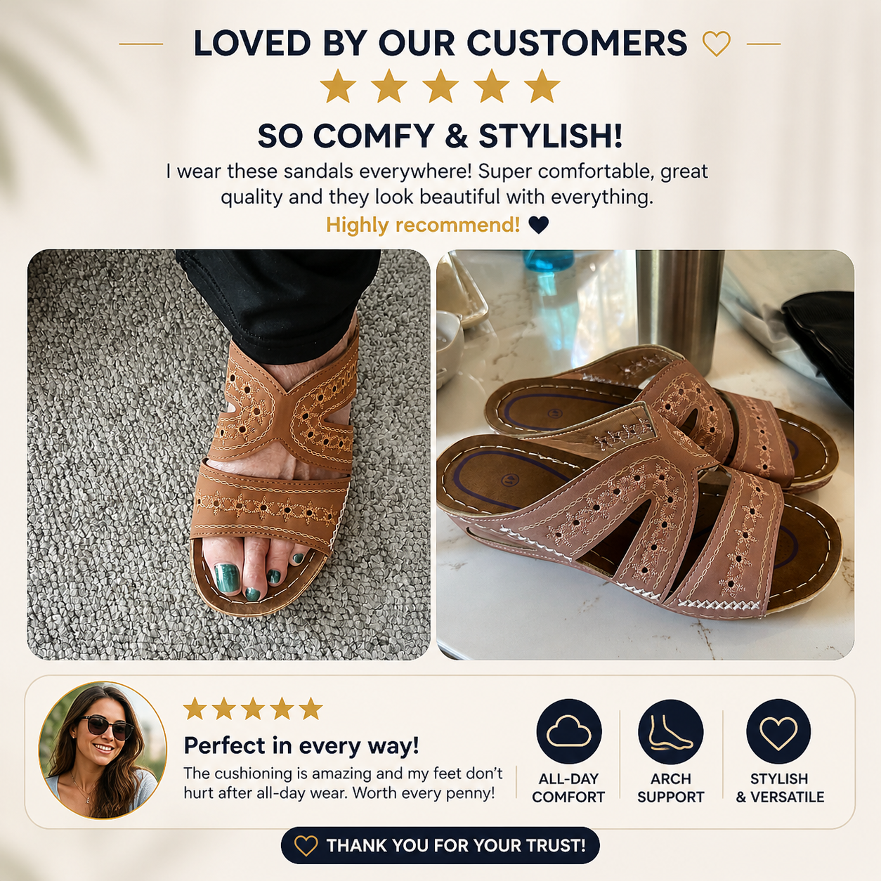 🔥 Last Day Special — Premium Orthopedic Platform Slides/Sandals