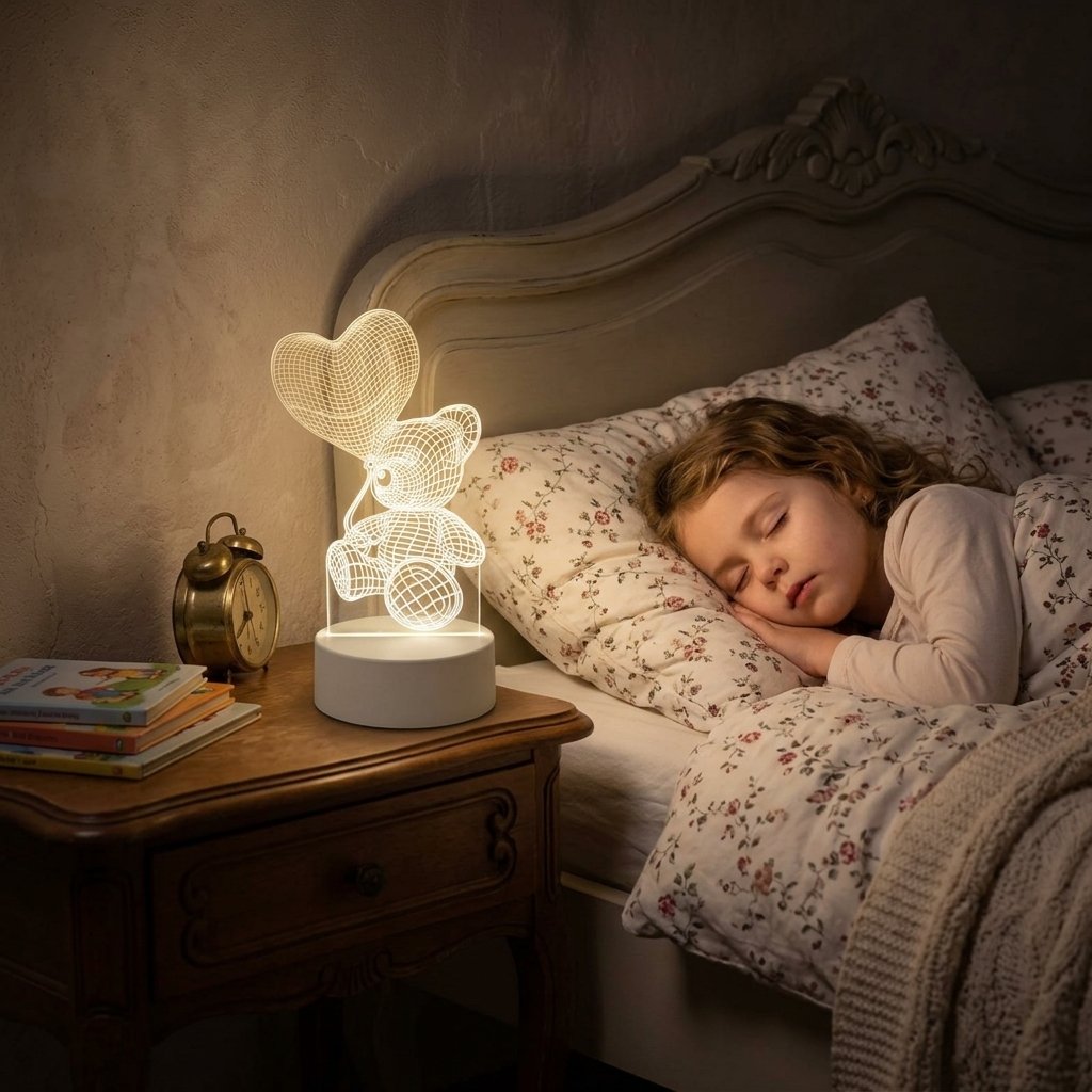 ✨ 3D Illusion Night Light — Creative LED Mood Lamp with Multi-Color Lighting
