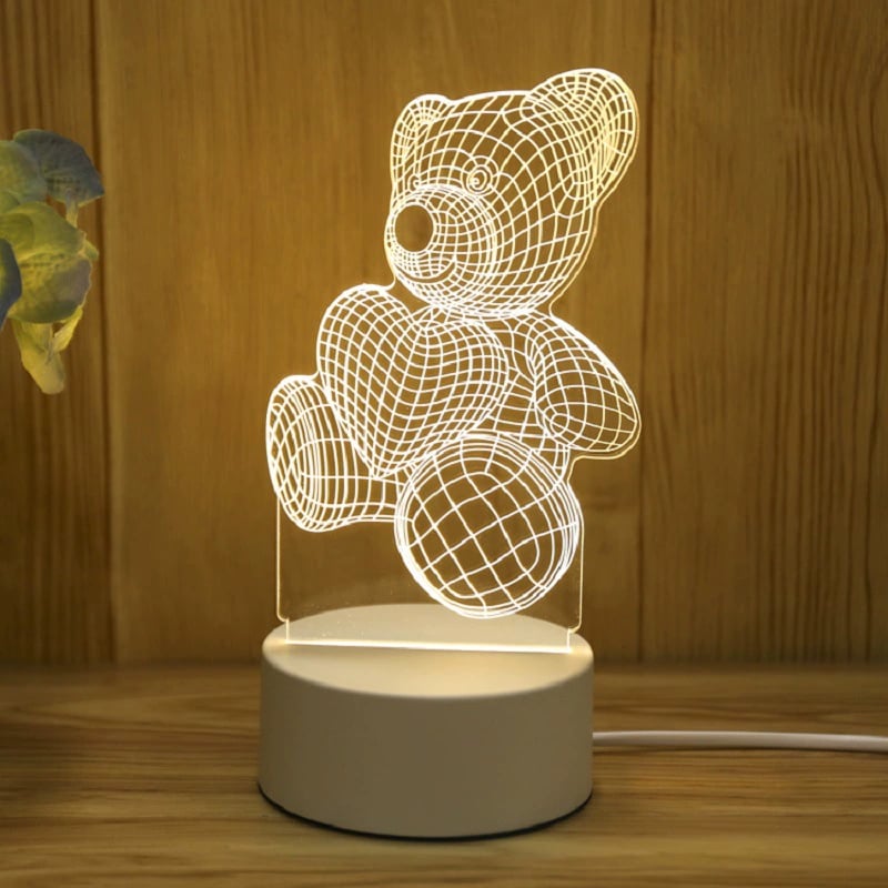 ✨ 3D Illusion Night Light — Creative LED Mood Lamp with Multi-Color Lighting