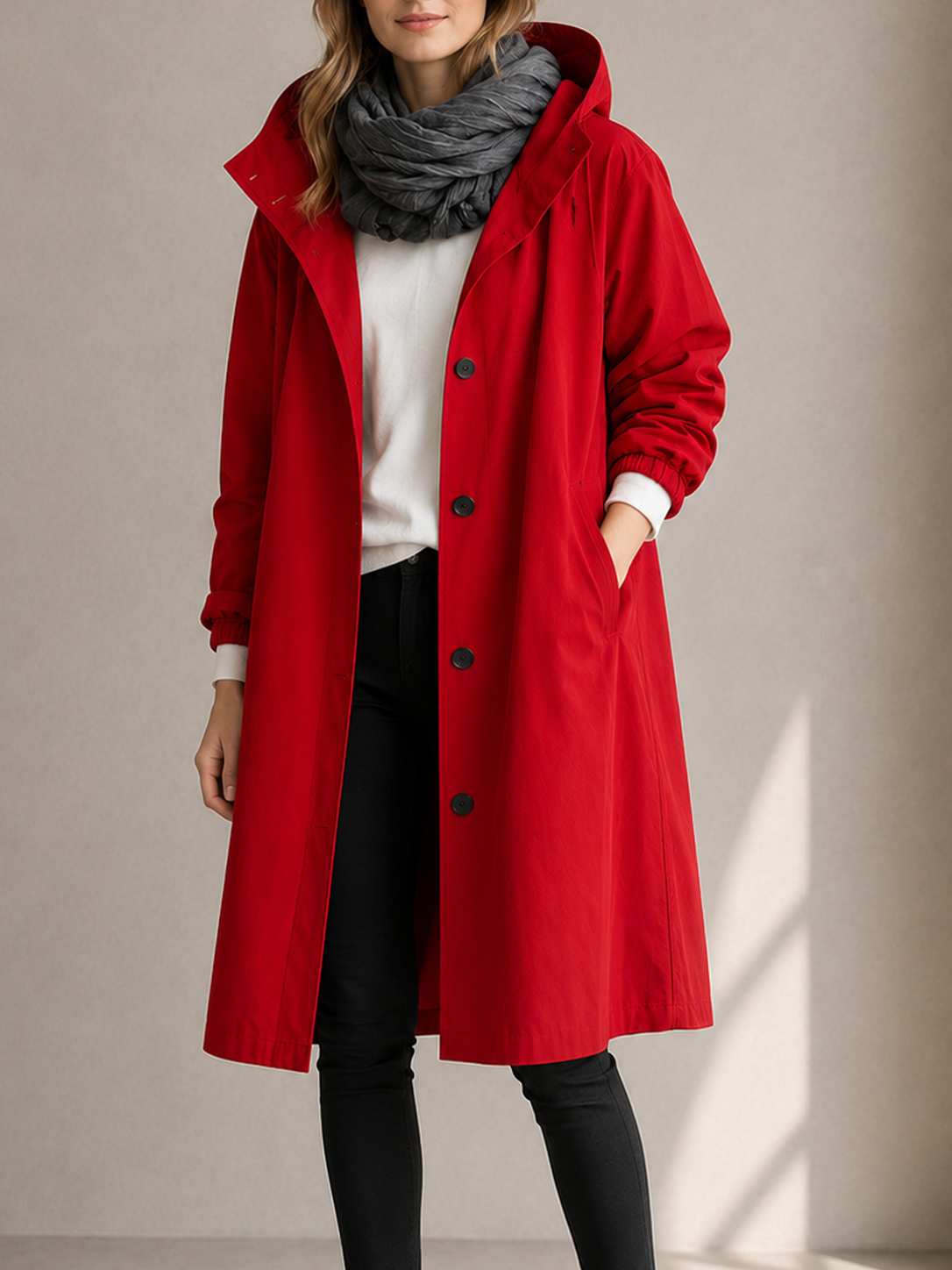 Water Resistant Oversized Hooded Windbreaker Rain Jacket