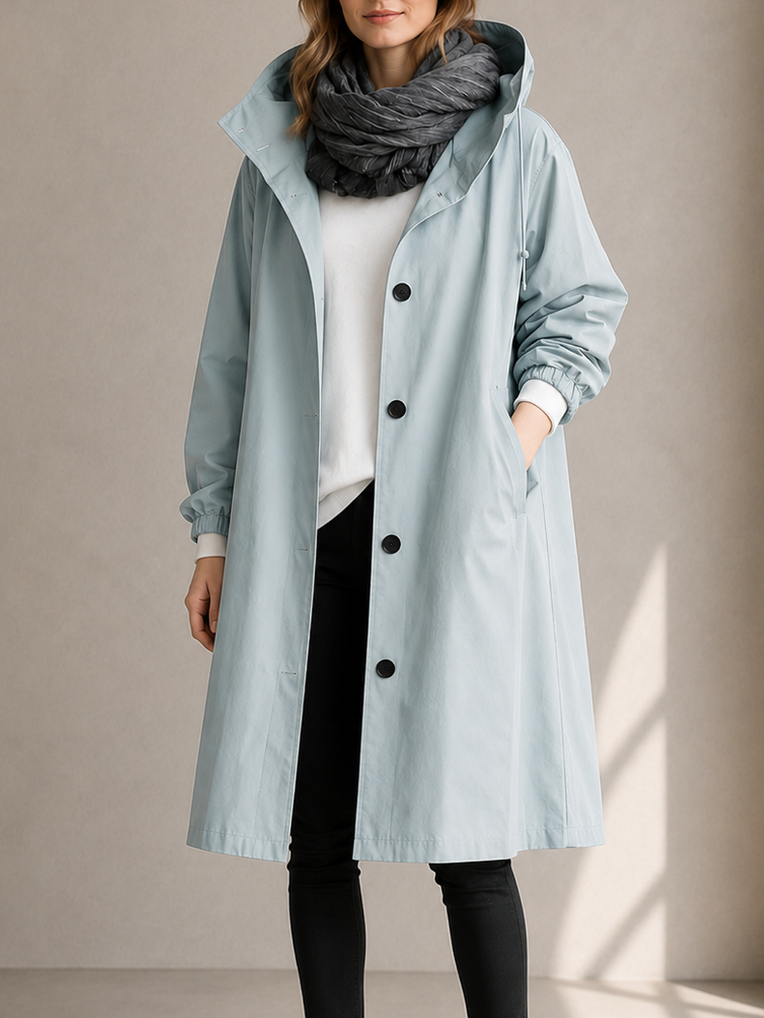 Water Resistant Oversized Hooded Windbreaker Rain Jacket