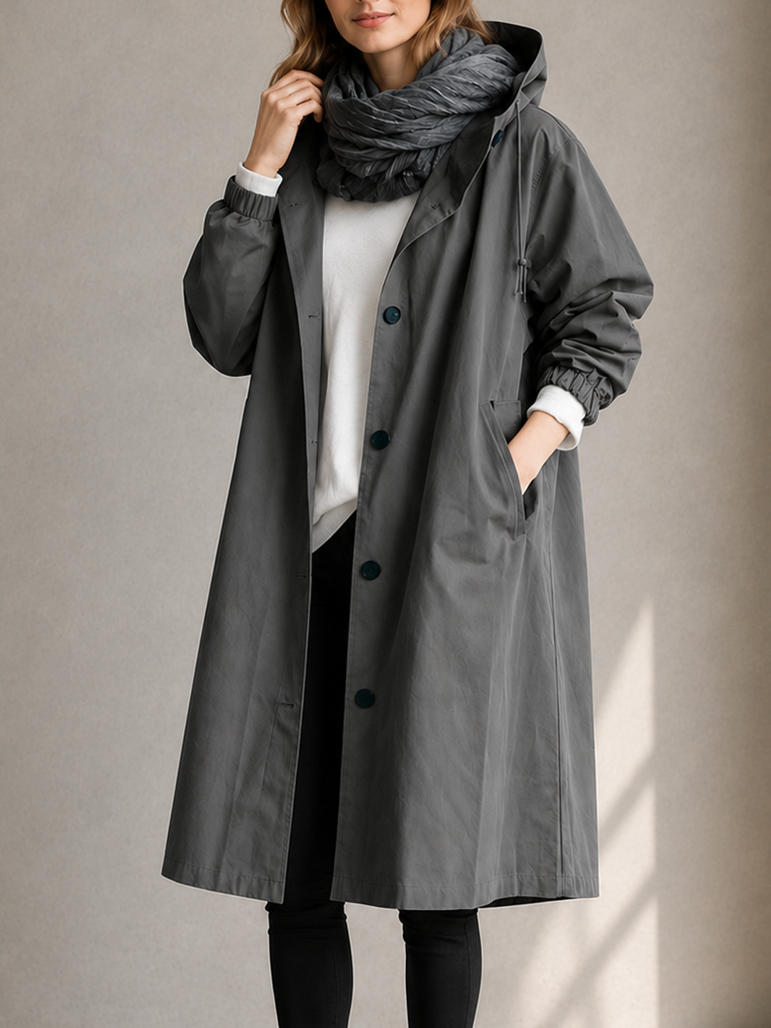 Water Resistant Oversized Hooded Windbreaker Rain Jacket